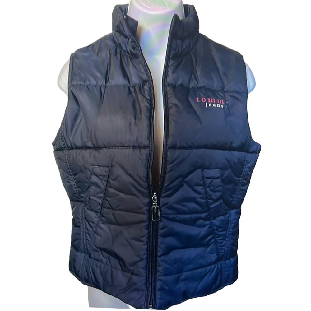 Tommy Hilfiger Blue Jeans Puffer Vest Medium